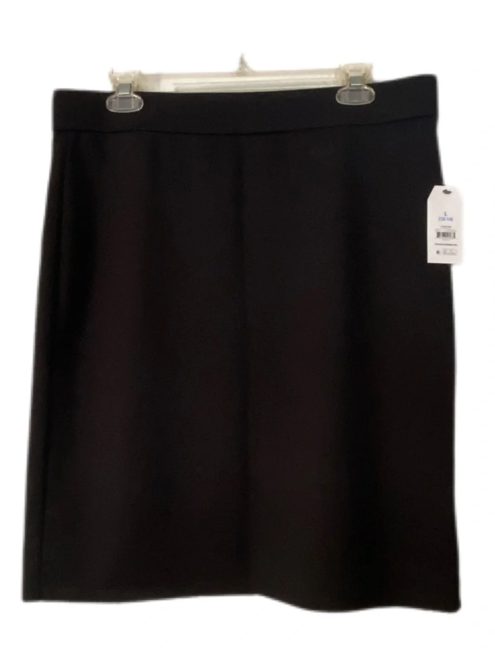 Time and Tru Black Ponte Pencil Skirt - Sleek Workwear Size L (12-14) - Picture 2 of 12
